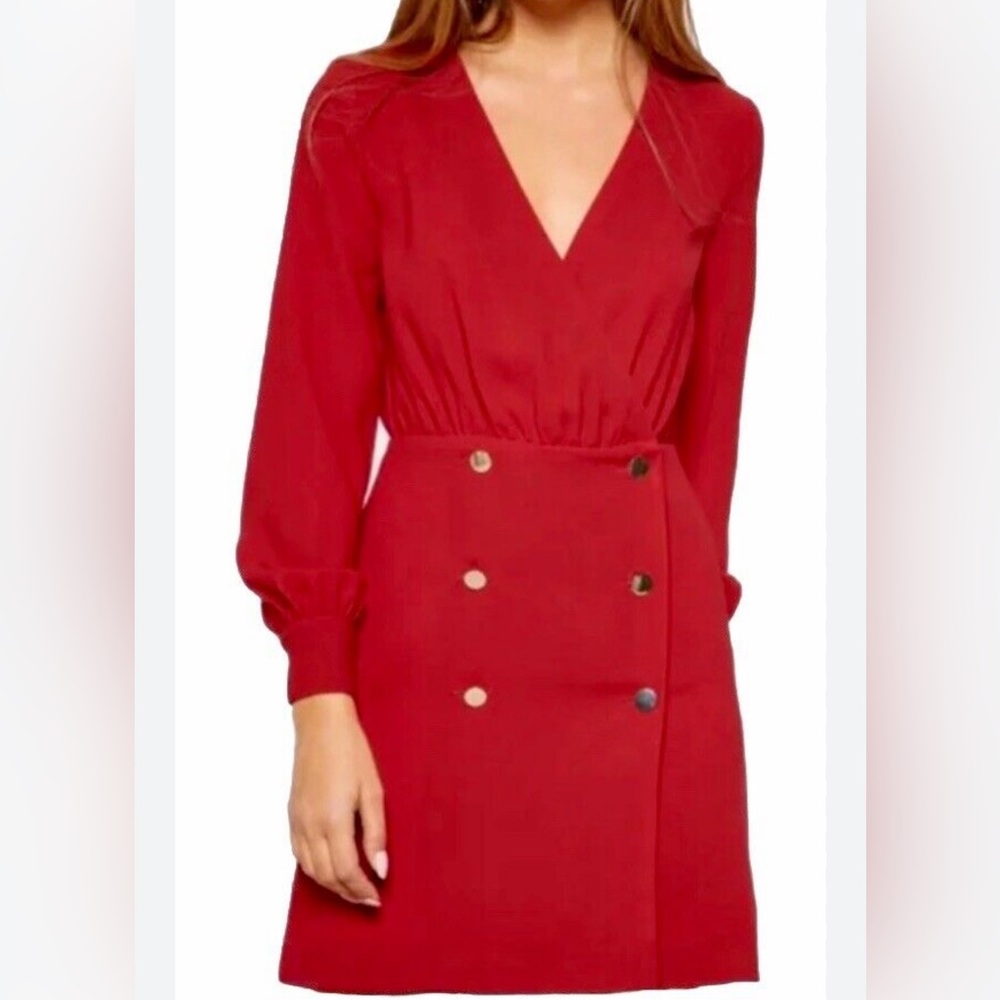 Topshop Faux Blazer Wrap Dress